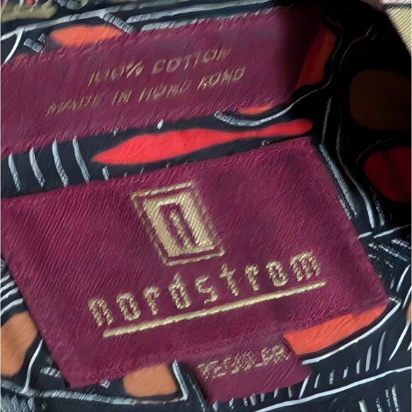 Vintage Nordstrom 100% cotton robe OSFM kimono art to wear geometric mod men's - Picture 5 of 12